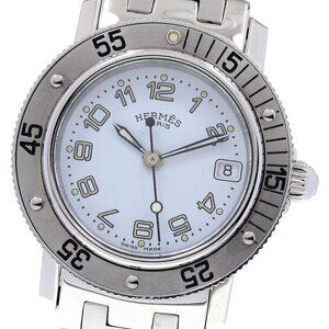 HERMES Clipper diver Date White Dial Quartz Ladies Watch_835134